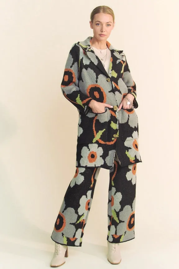 17525 Floral Knit Pants