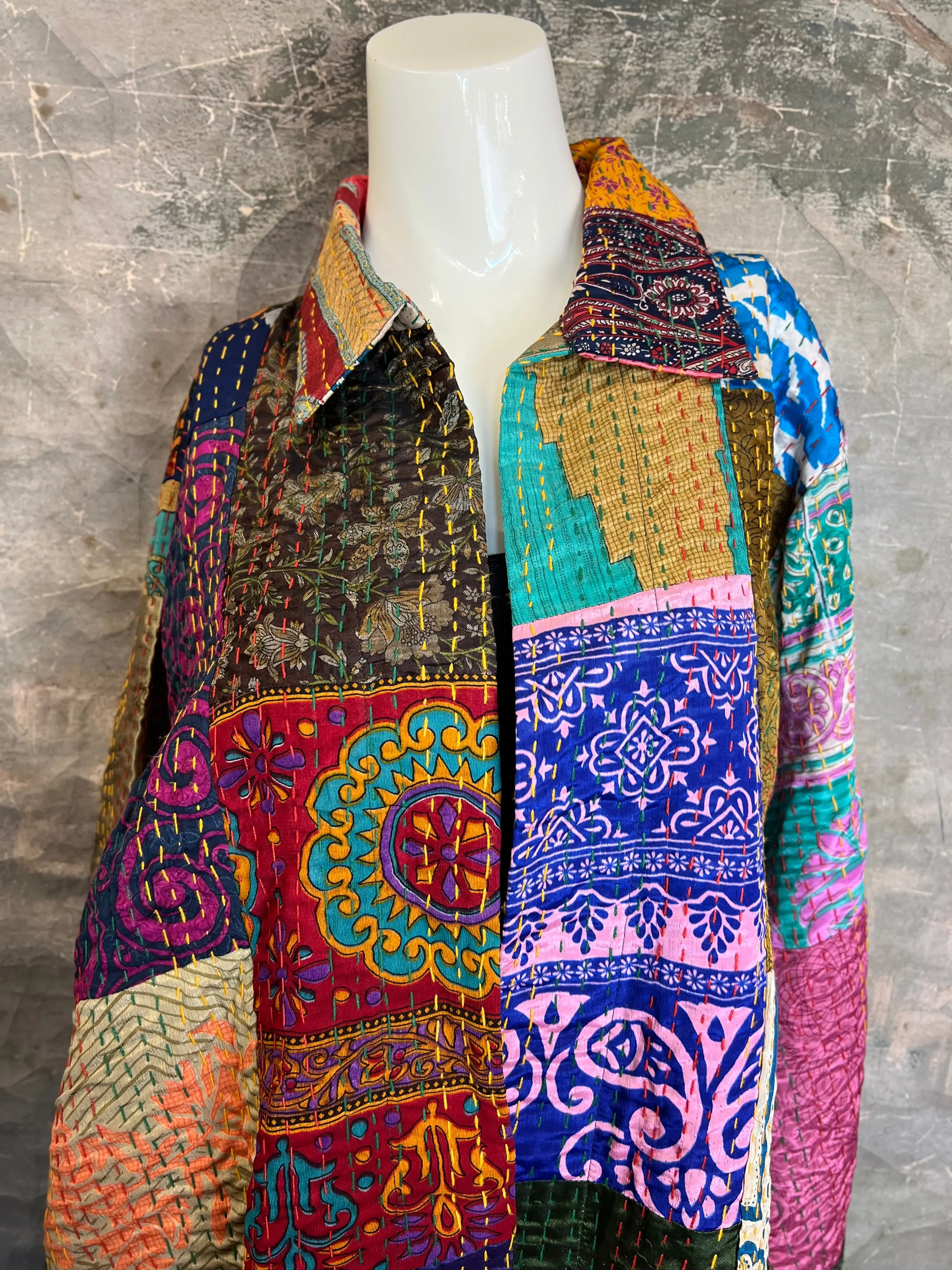 5683J Kantha/Vintage Kimono JKT-Bold Mix 2