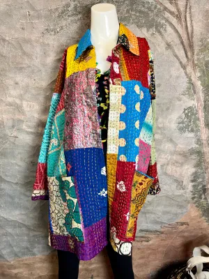 5683J Kantha/Vintage Kimono JKT-Bold Mix 3
