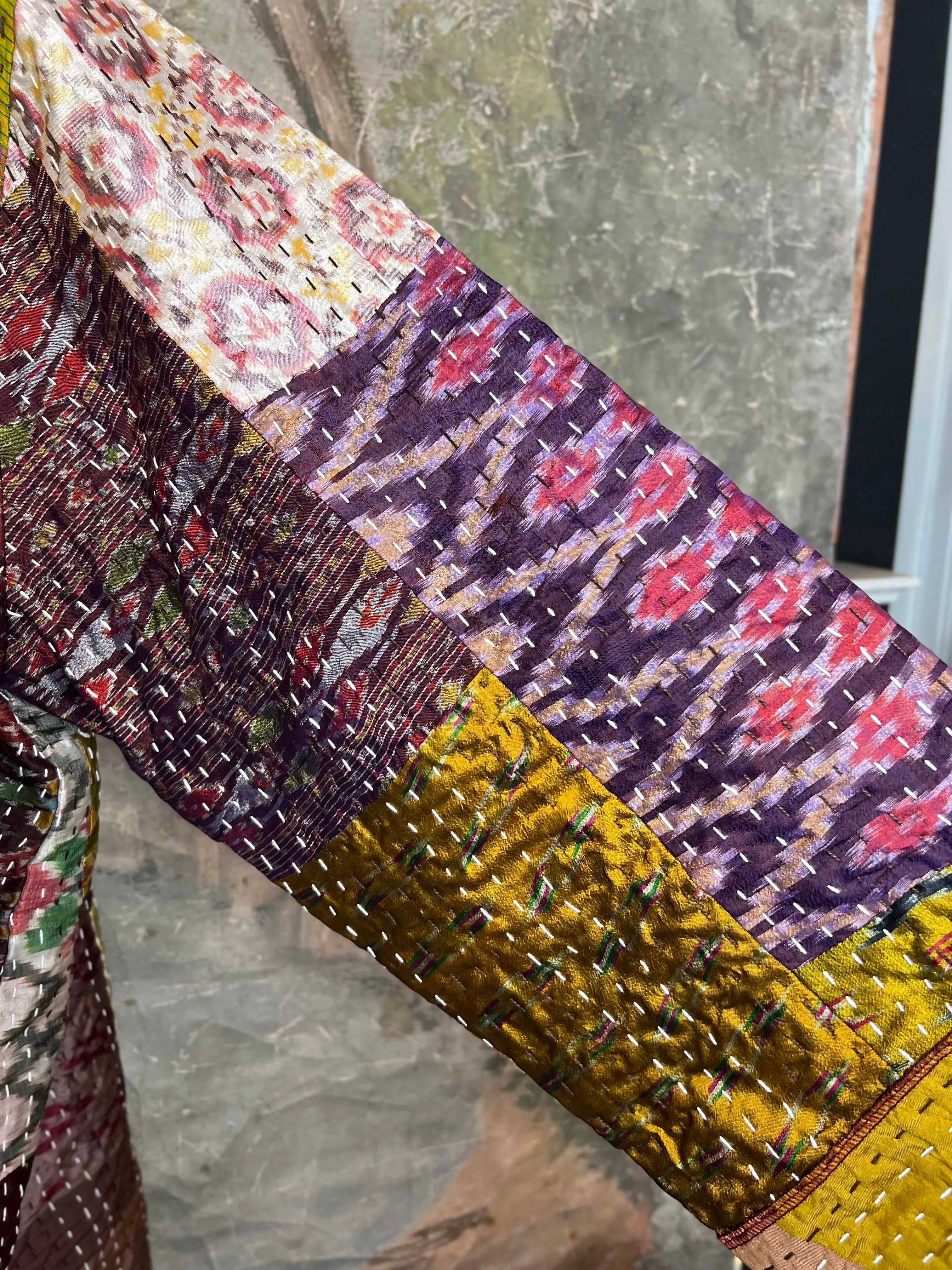 5683J Kantha/Vintage Kimono JKT-Plumy Mix