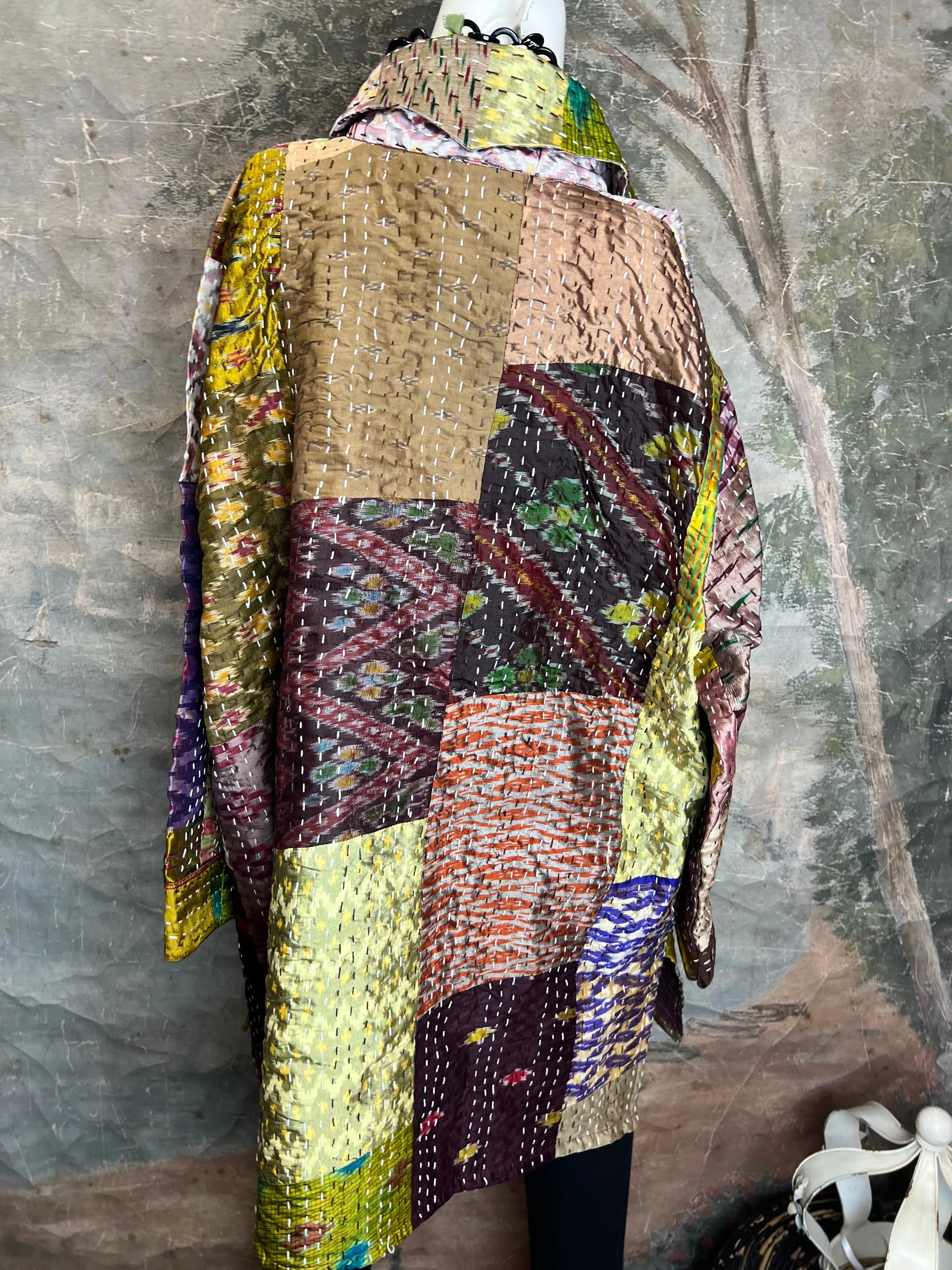 5683J Kantha/Vintage Kimono JKT-Plumy Mix