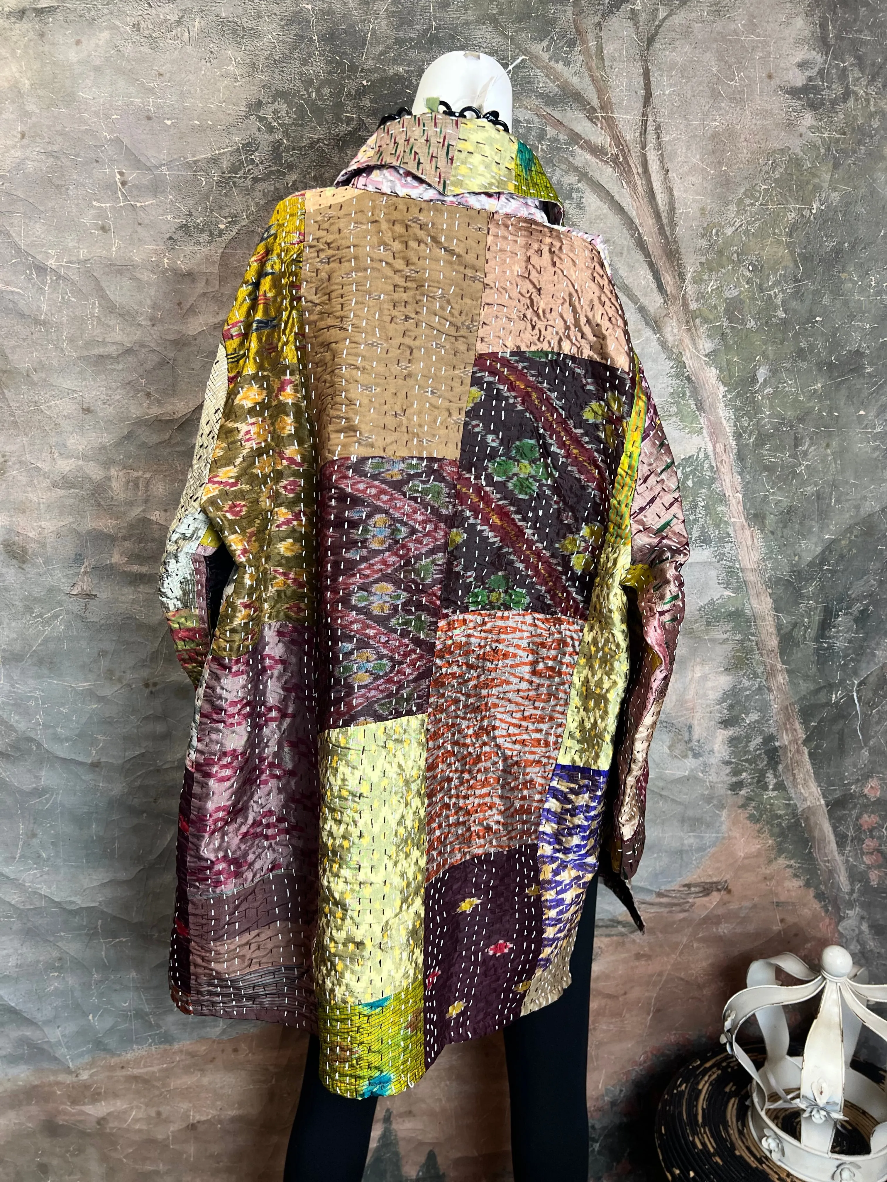 5683J Kantha/Vintage Kimono JKT-Plumy Mix