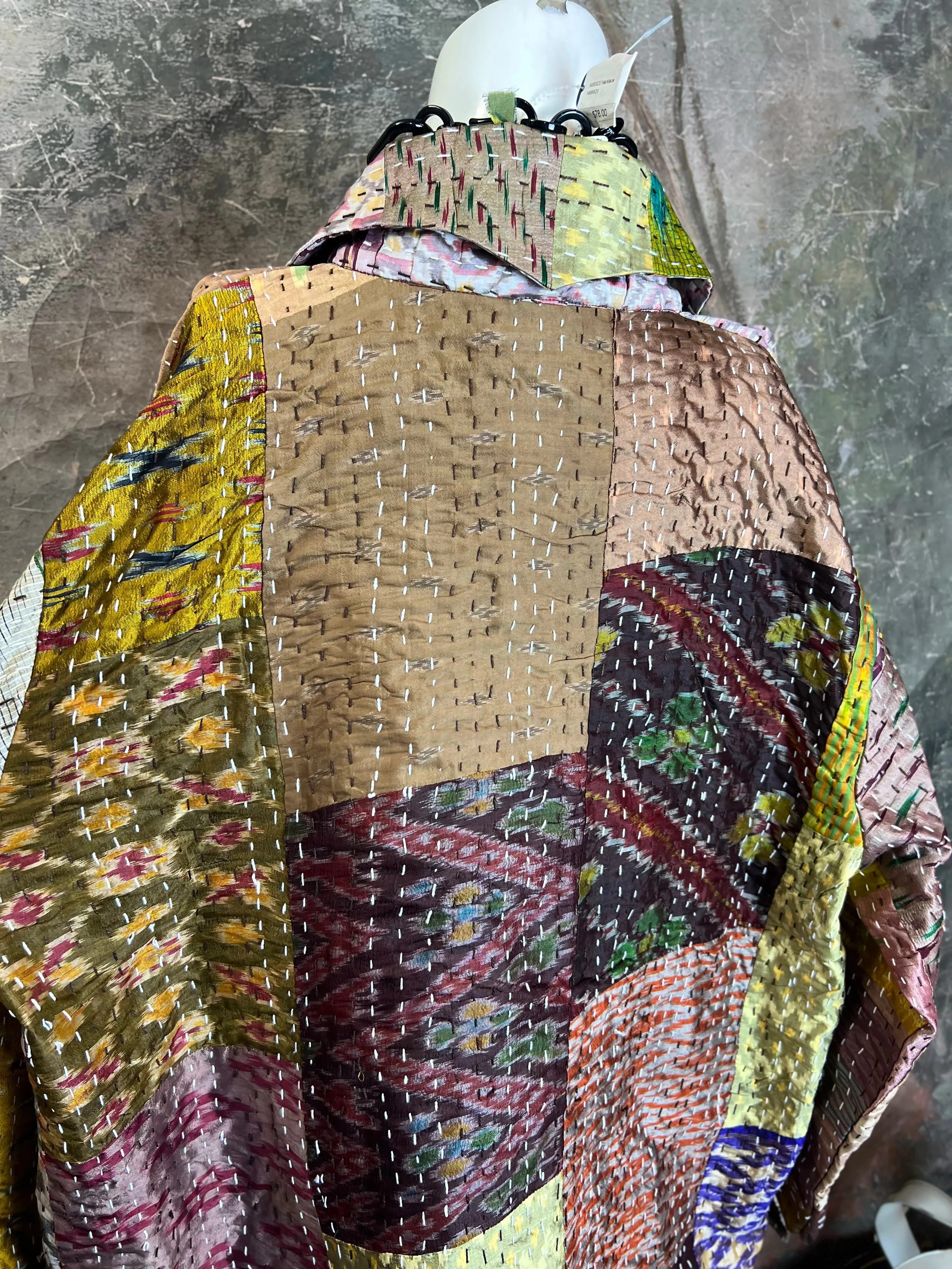5683J Kantha/Vintage Kimono JKT-Plumy Mix