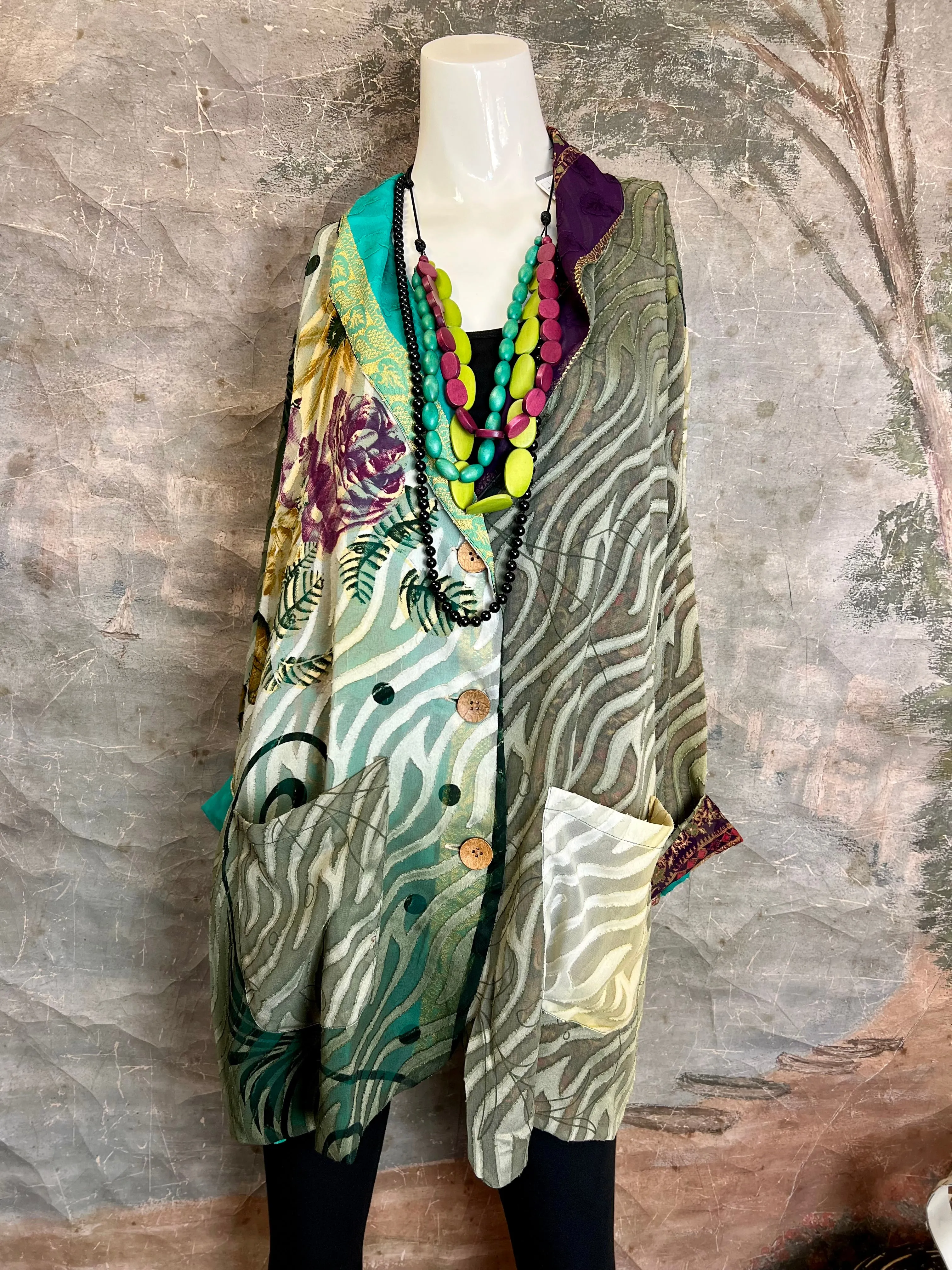 5858 Bliss Art Silk Reversible Jkt-A