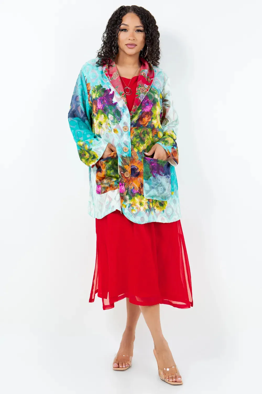 5858 Bliss Art Silk Reversible Jkt-B