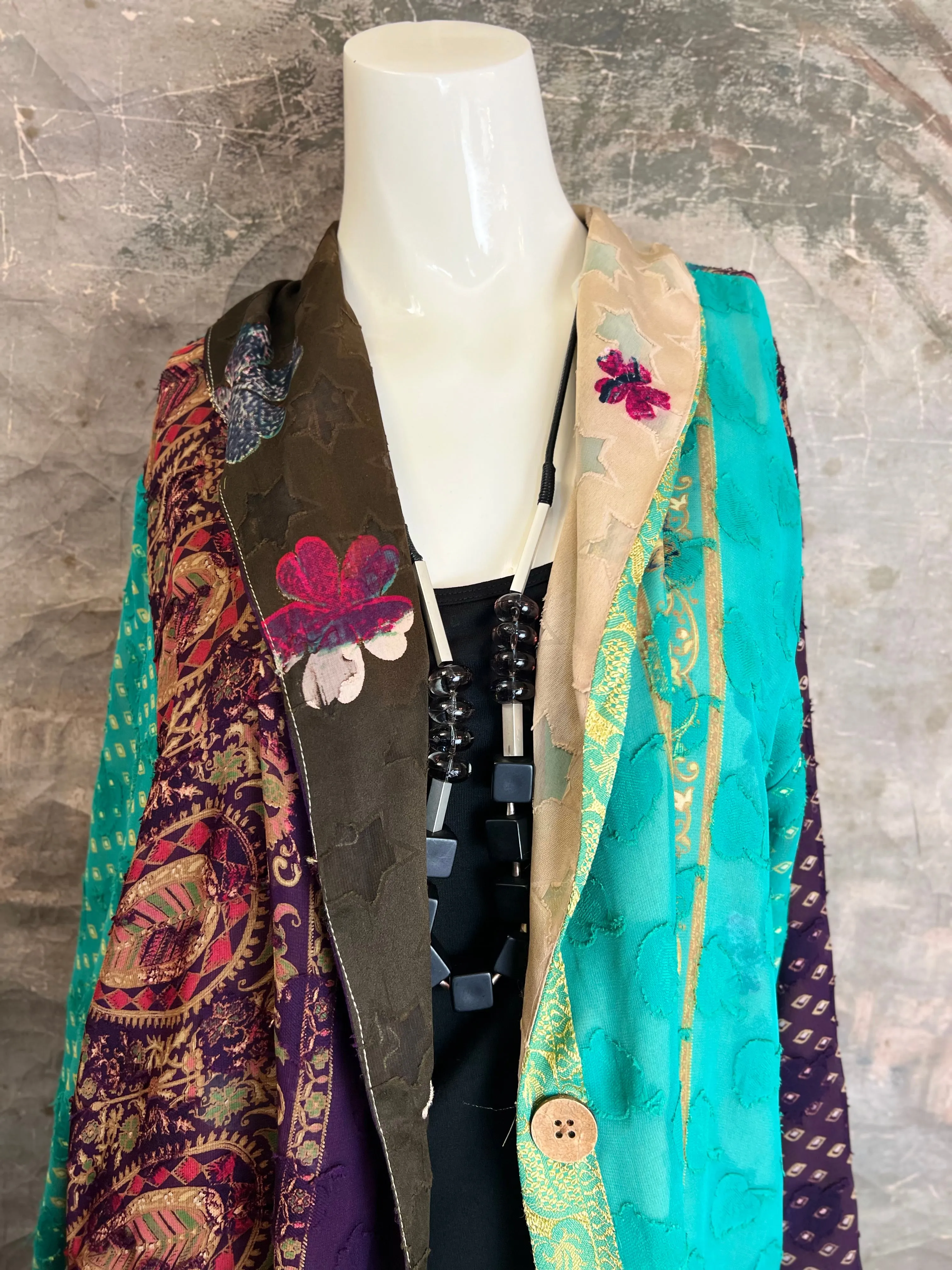 5858 Bliss Art Silk Reversible Jkt-B