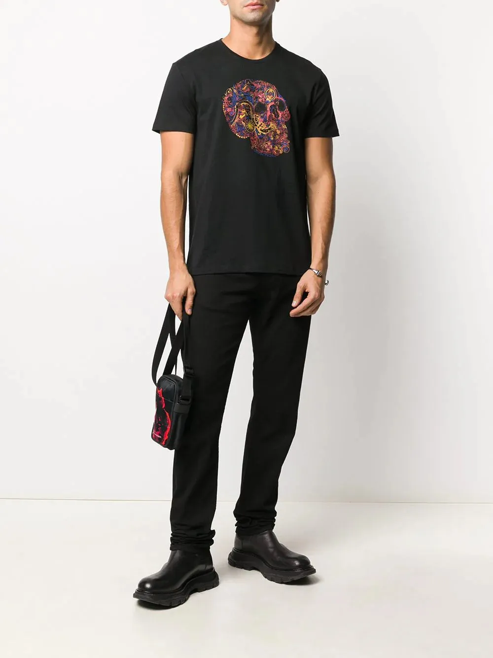 Alexander McQueen Black London Skull Print T-Shirt