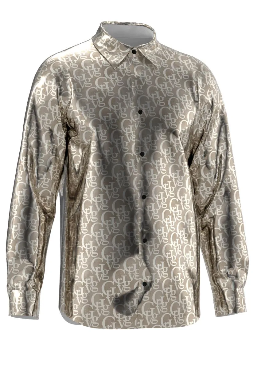 Avenue George V Paris Beige Silk Polo
