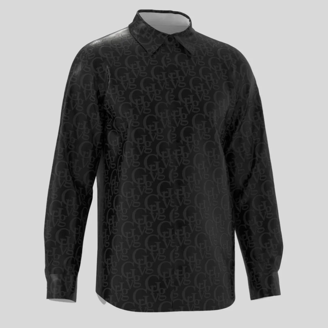Avenue George V Paris Black Silk Polo