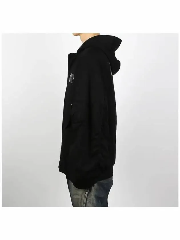 Balenciaga Gaffer Padded Cotton Bomber Jacket Black