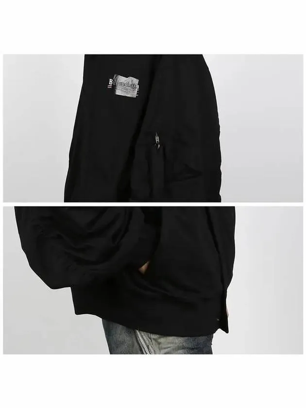 Balenciaga Gaffer Padded Cotton Bomber Jacket Black