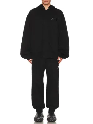 Balenciaga Gaffer Padded Cotton Bomber Jacket Black