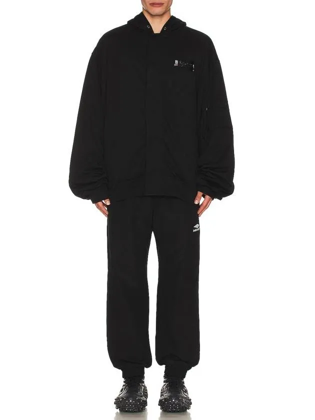 Balenciaga Gaffer Padded Cotton Bomber Jacket Black
