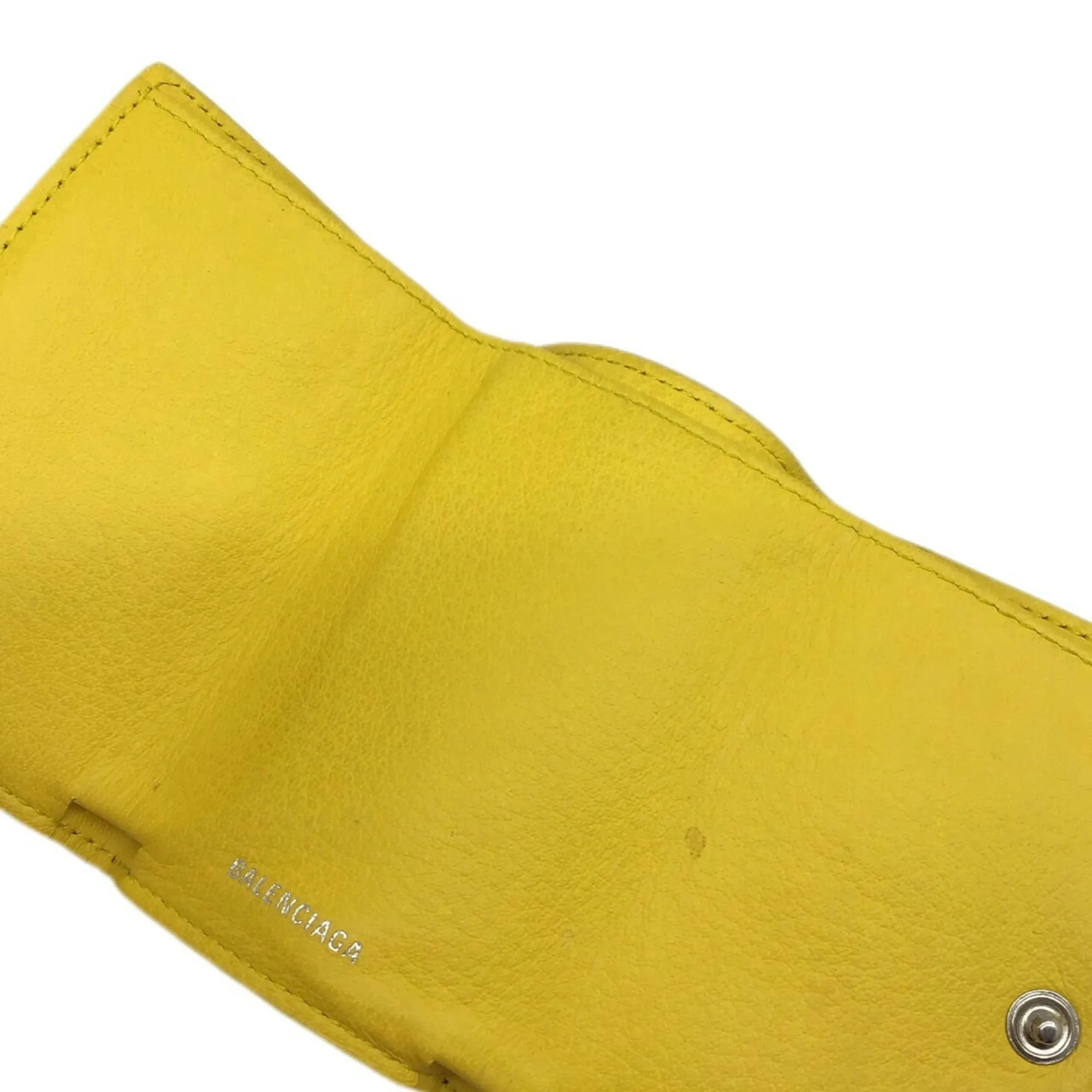 Balenciaga Papier Yellow Leather Accessories