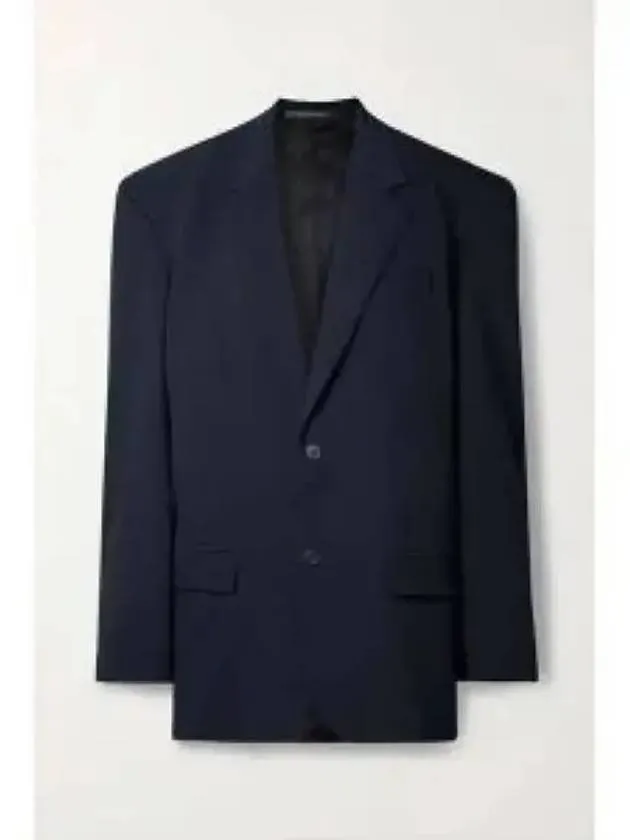 Balenciaga Pinstripe Wool Blazer Jacket Black