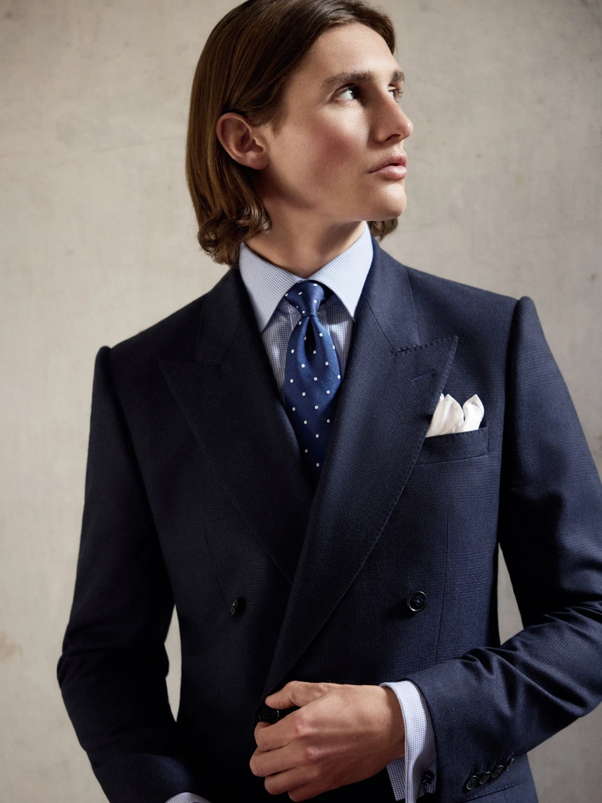 Clarence Suit Glen Plaid - Navy