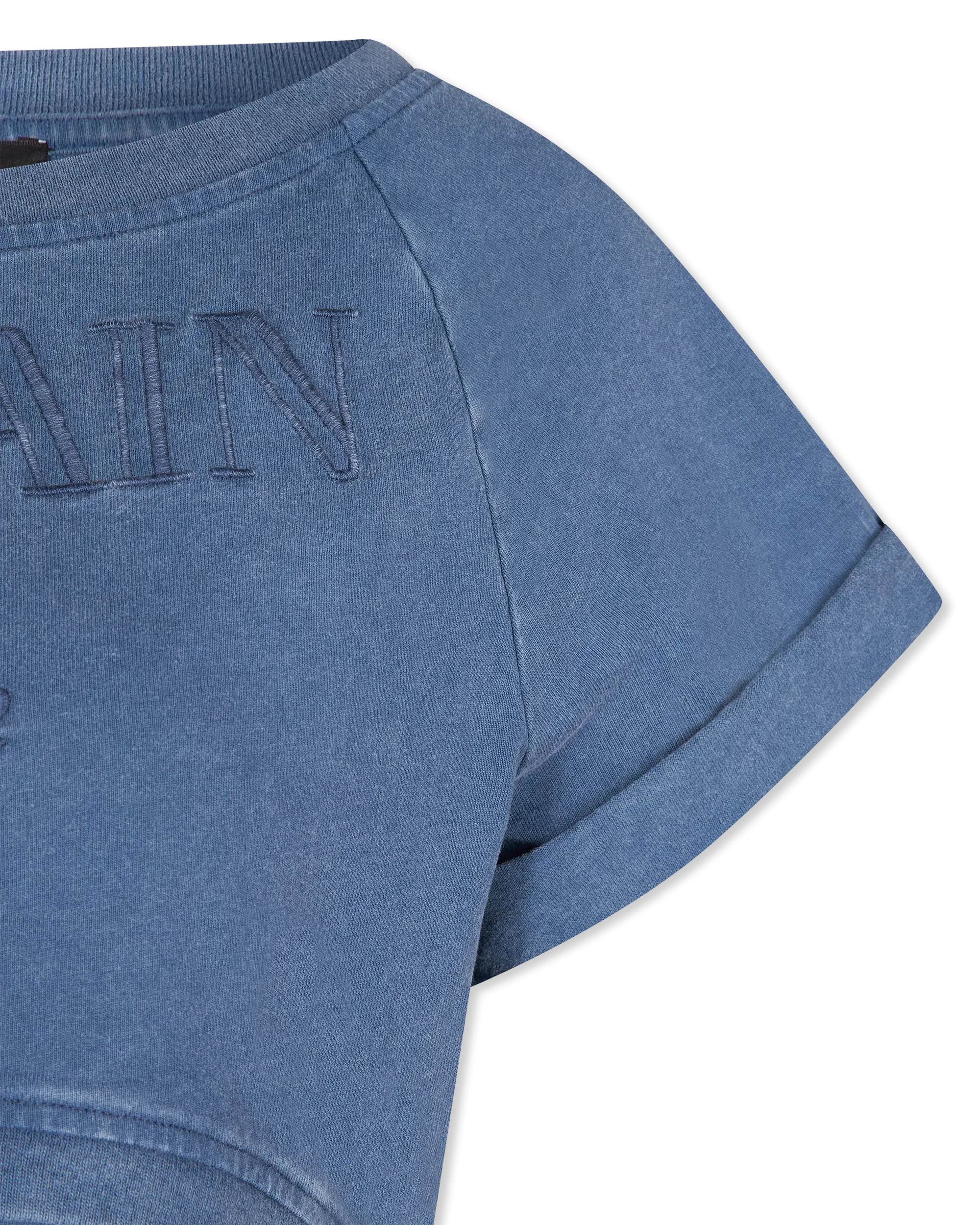 Cropped Balmain Couture Embroidered T-Shirt