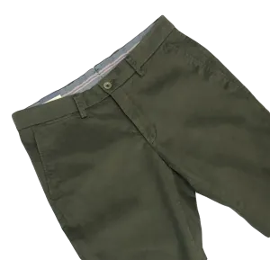 Dark Olive Brushed Cotton Pant - Atwater Fit | Ballin