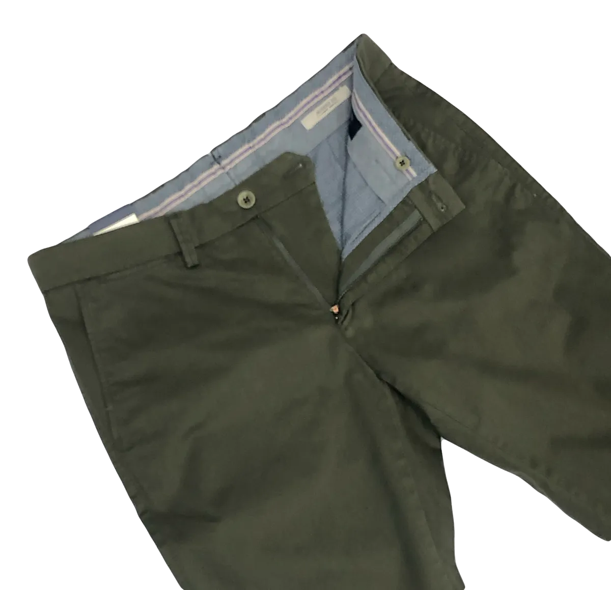 Dark Olive Brushed Cotton Pant - Atwater Fit | Ballin