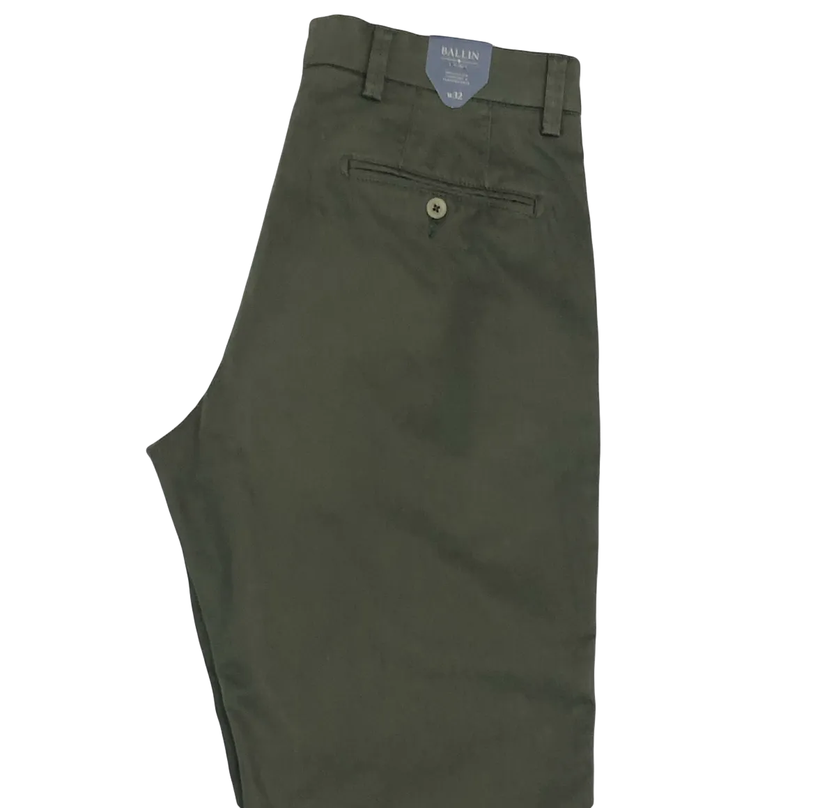 Dark Olive Brushed Cotton Pant - Atwater Fit | Ballin