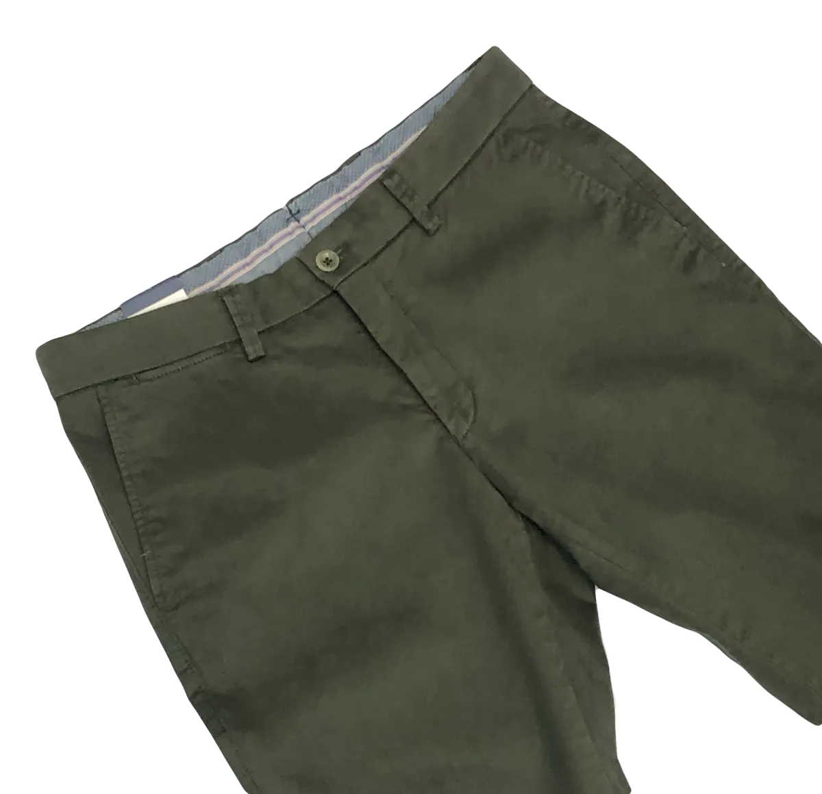 Dark Olive Brushed Cotton Pant - Atwater Fit | Ballin