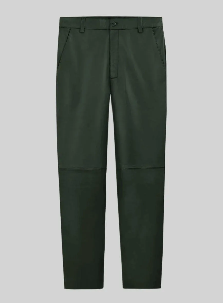 Deep Olive Leather Suit