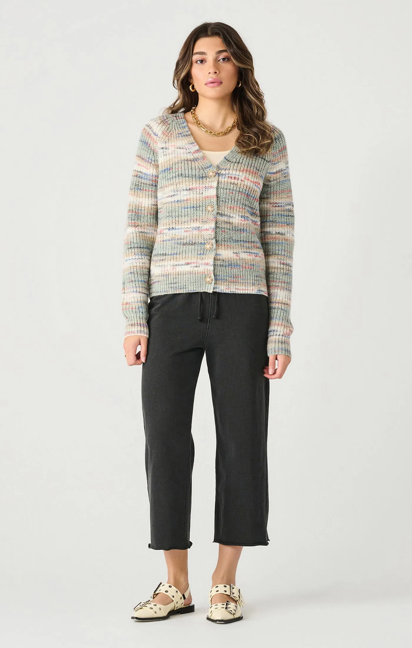 Dex LS Button Spacedye Cardigan