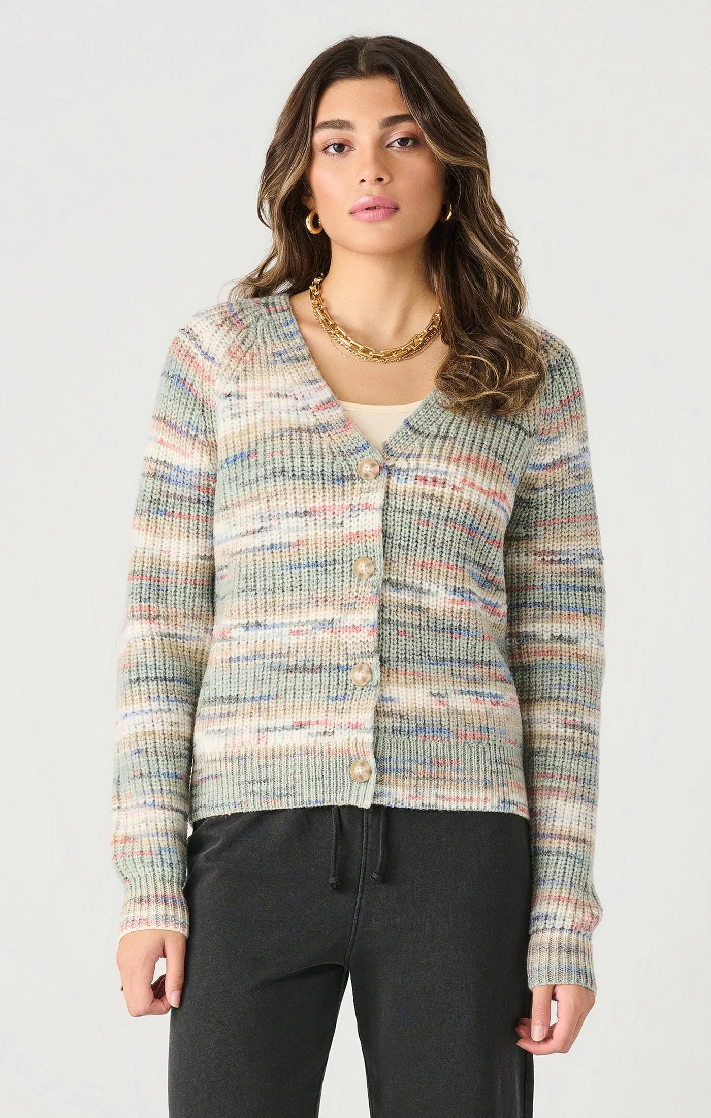 Dex LS Button Spacedye Cardigan