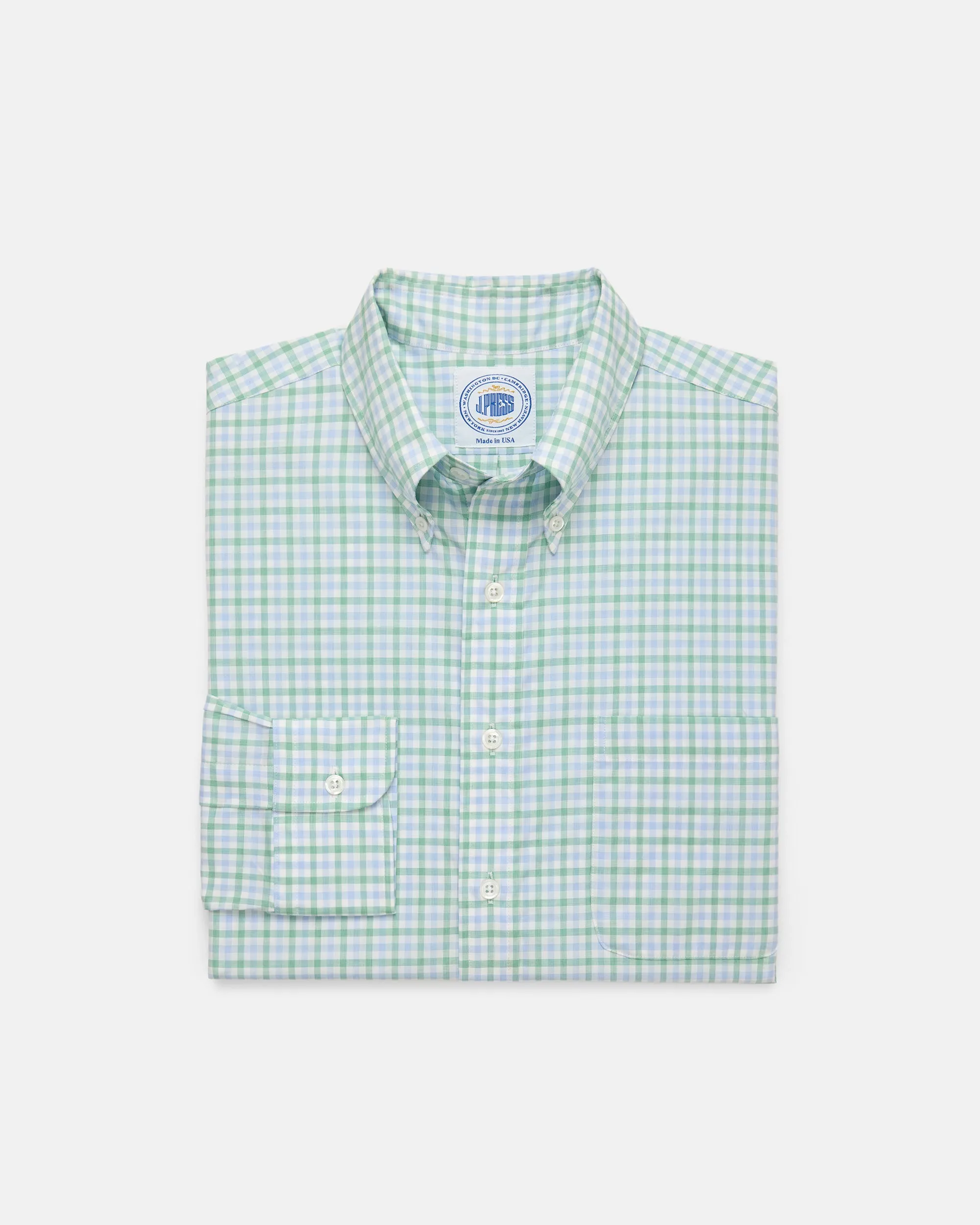 GOLD LABEL DRESS SHIRT - BLUE/GREEN CHECK