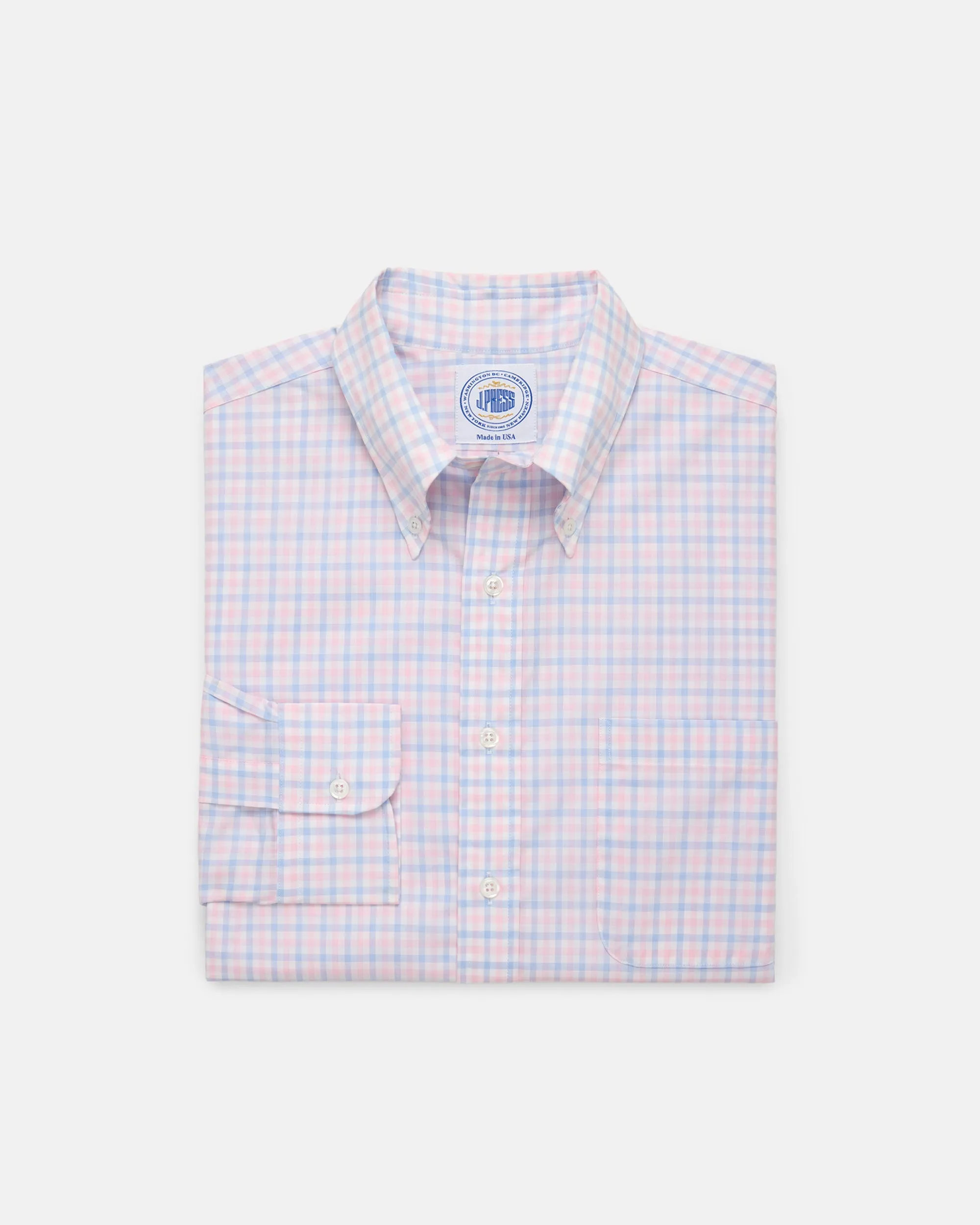 GOLD LABEL DRESS SHIRT - BLUE/PINK CHECK