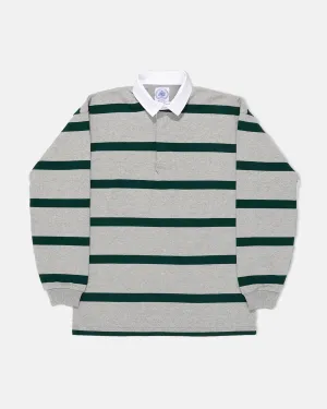 GREY/GREEN STRIPE RUGBY SHIRT