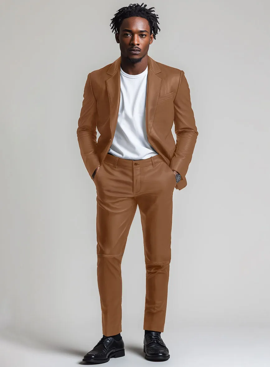Hunter Tan Leather Suit