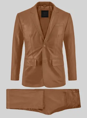 Hunter Tan Leather Suit