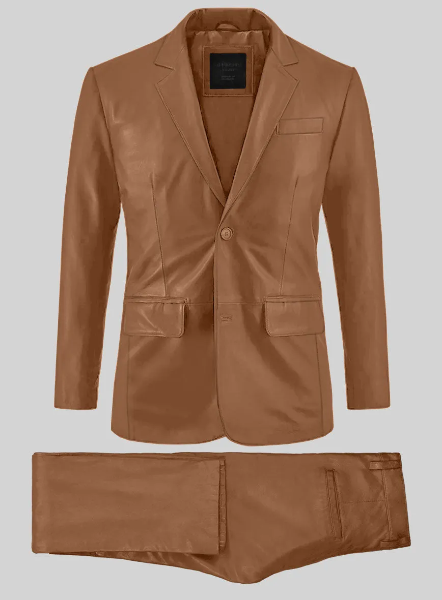 Hunter Tan Leather Suit