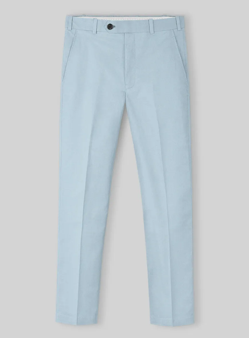 Ice Blue Napoli Stretch Light Weight Cotton Suit
