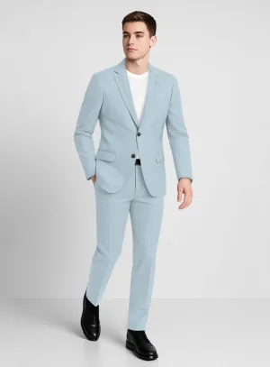 Ice Blue Napoli Stretch Light Weight Cotton Suit