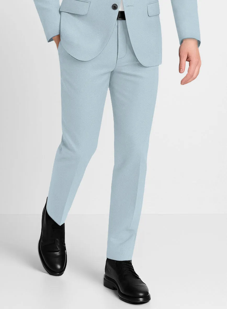 Ice Blue Napoli Stretch Light Weight Cotton Suit