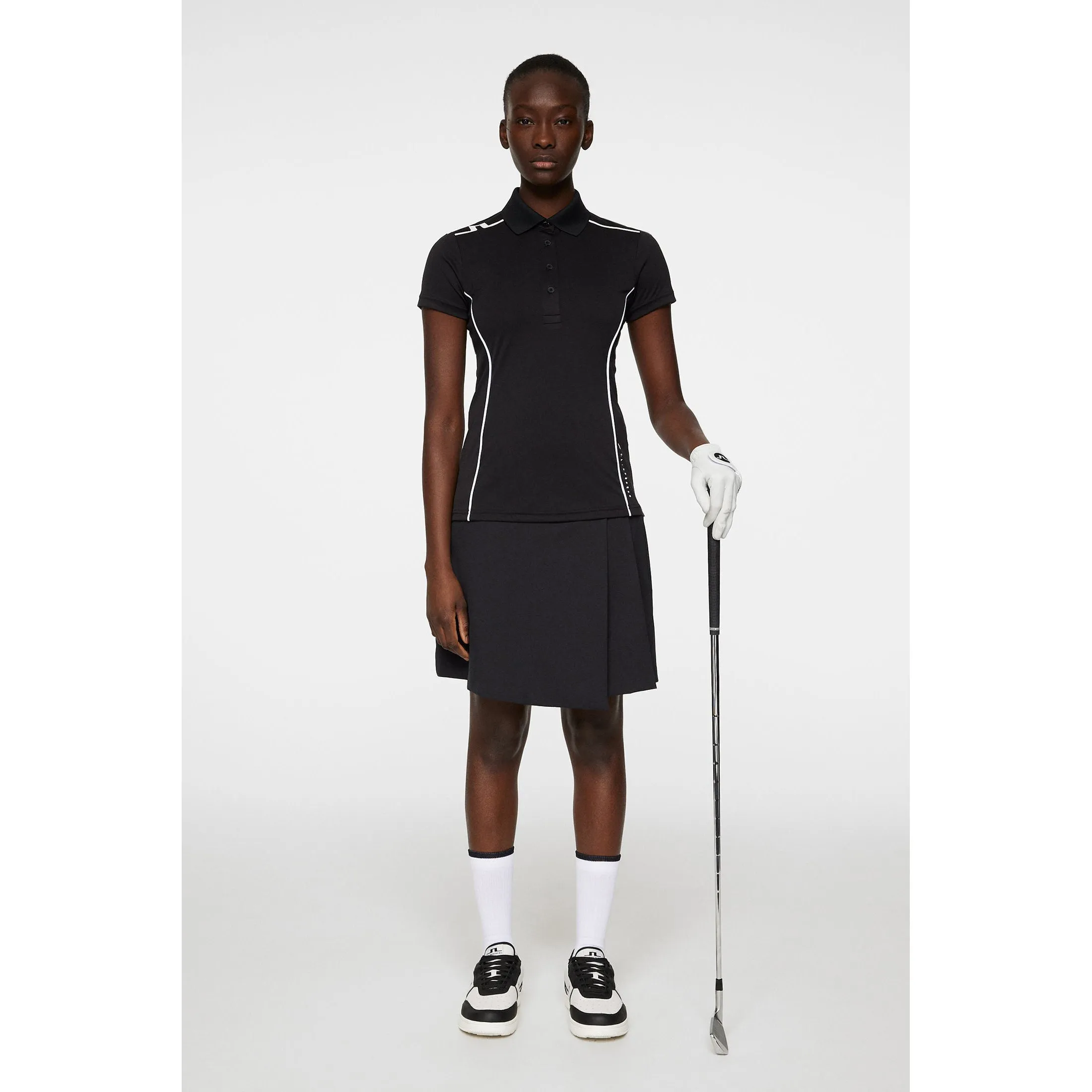 J.Lindeberg Women's Leyla Golf Polo Shirt - Black