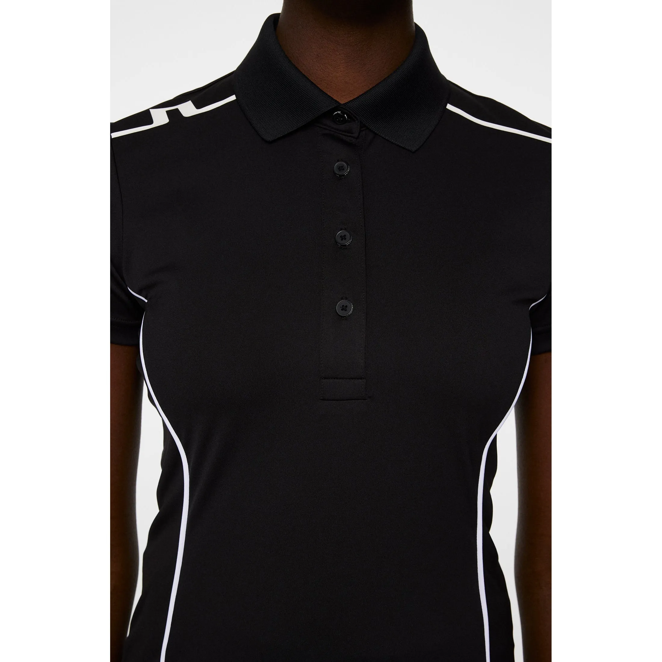 J.Lindeberg Women's Leyla Golf Polo Shirt - Black