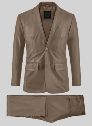King Brown Leather Suit