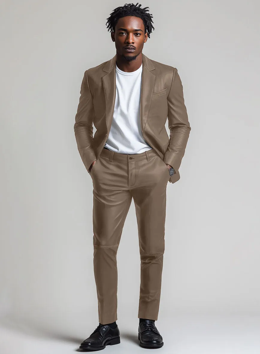 King Brown Leather Suit