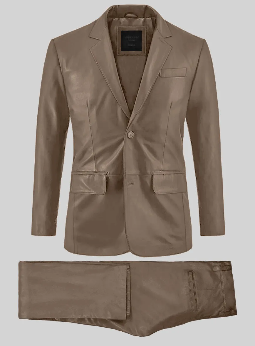 King Brown Leather Suit