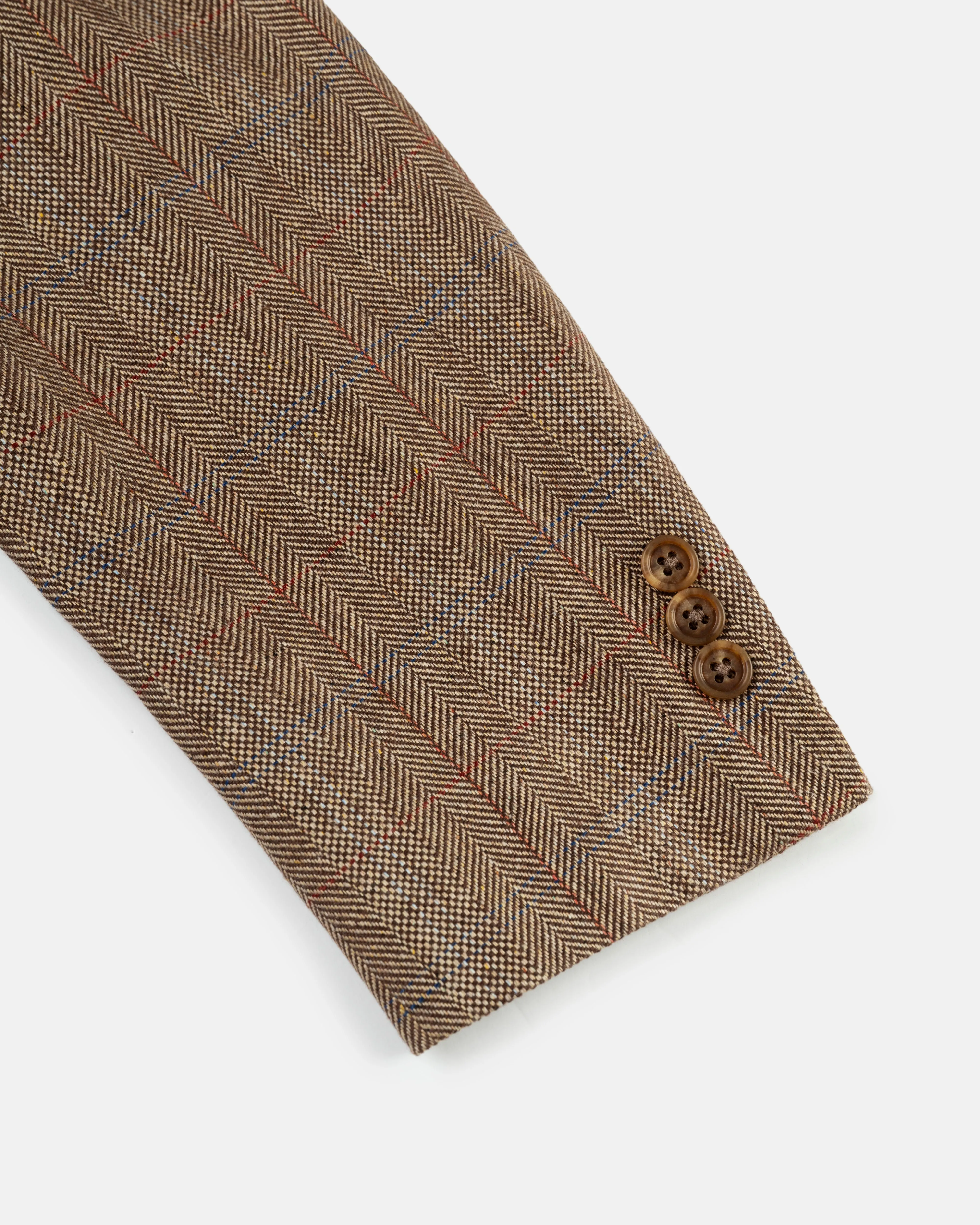 LIGHT BROWN BARLEY BONE W/PANE SPORT COAT - MTO
