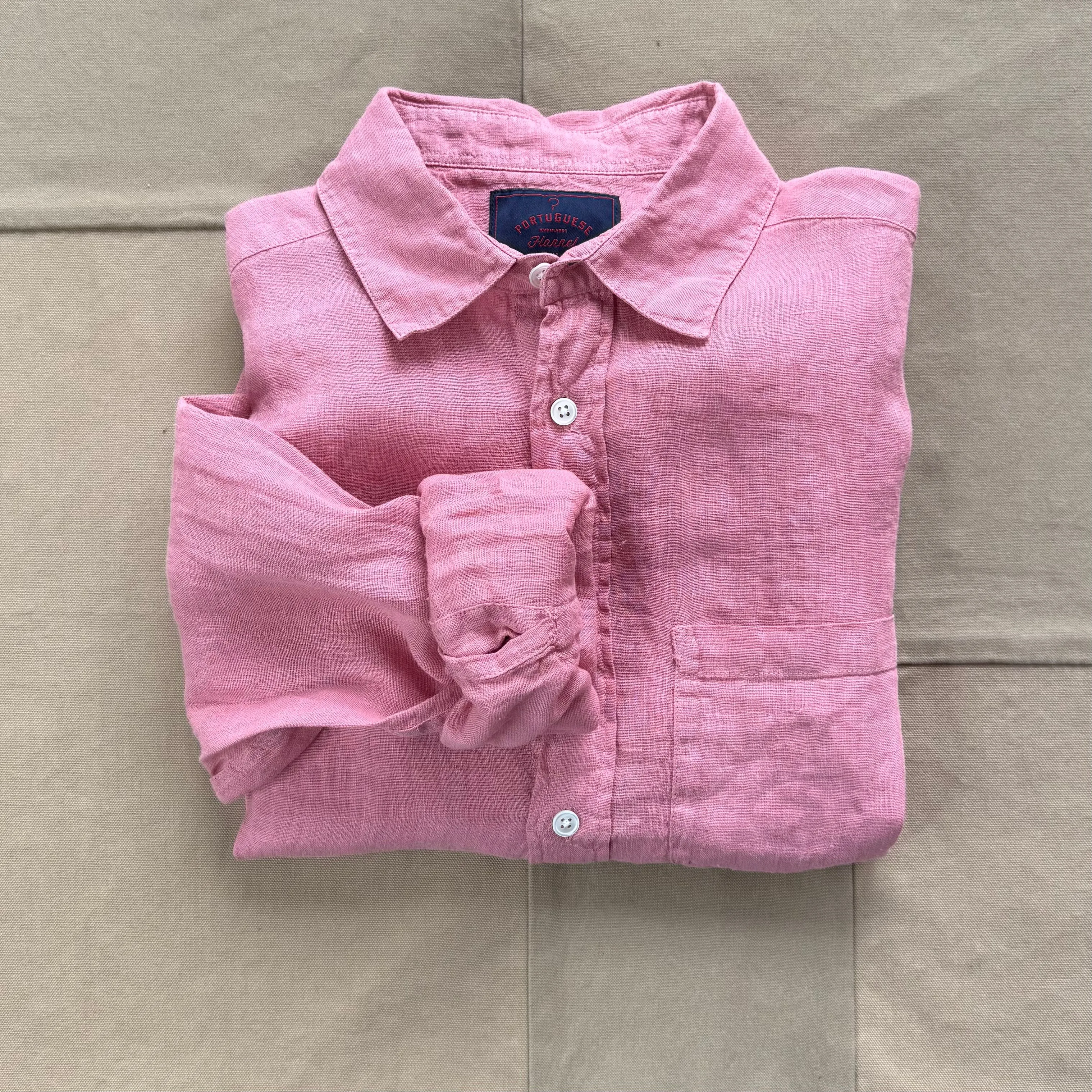 Linen Shirt. Rose