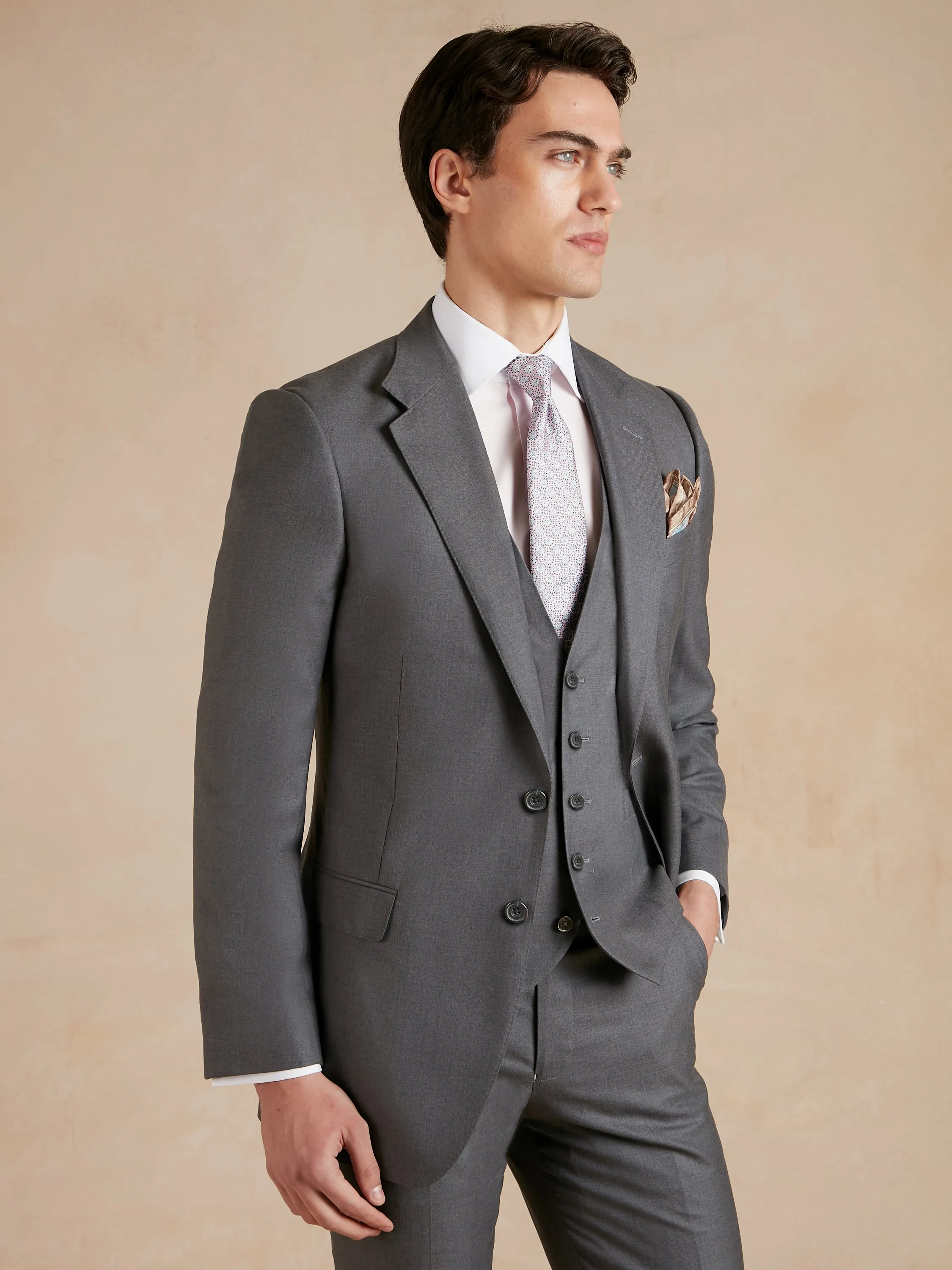 Mayfair Suit Loro Piana Super 150s Wool - Grey