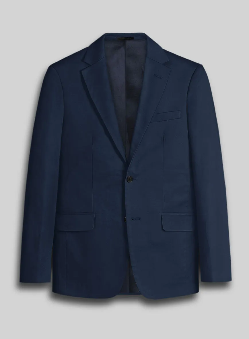Navy Blue Napoli Stretch Light Weight Cotton Suit