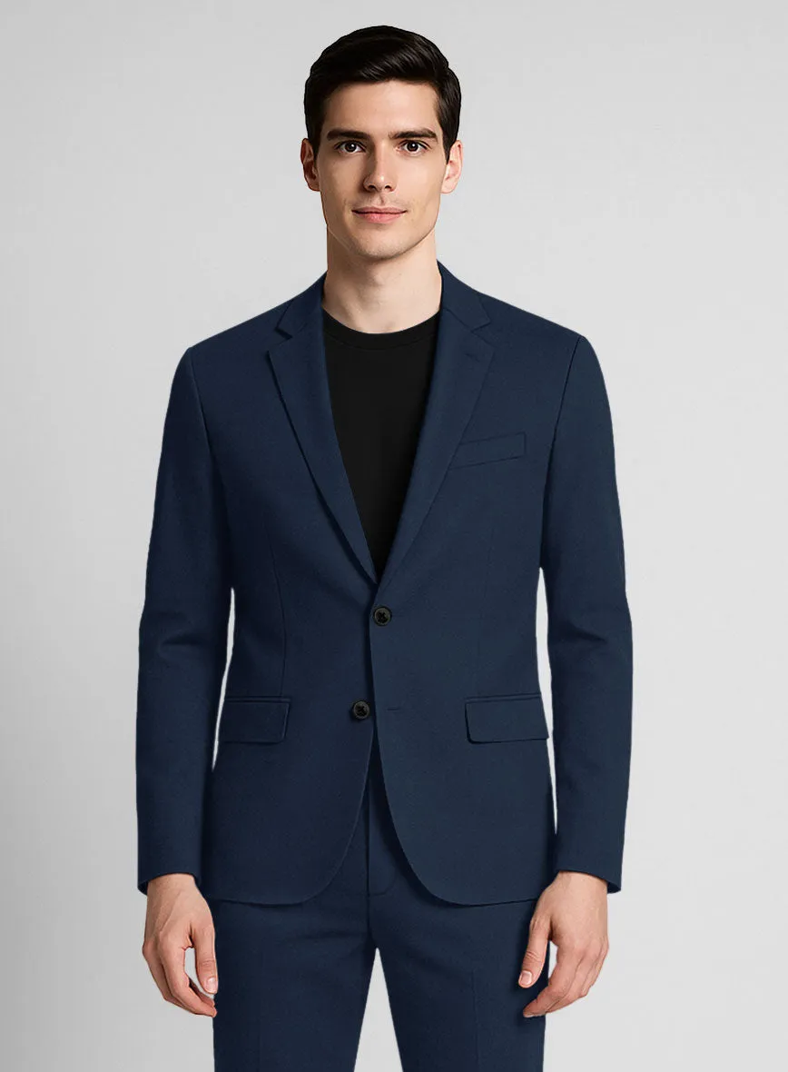 Navy Blue Napoli Stretch Light Weight Cotton Suit