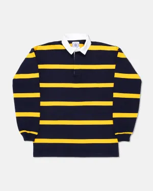 NAVY/GOLD STRIPE RUGBY SHIRT