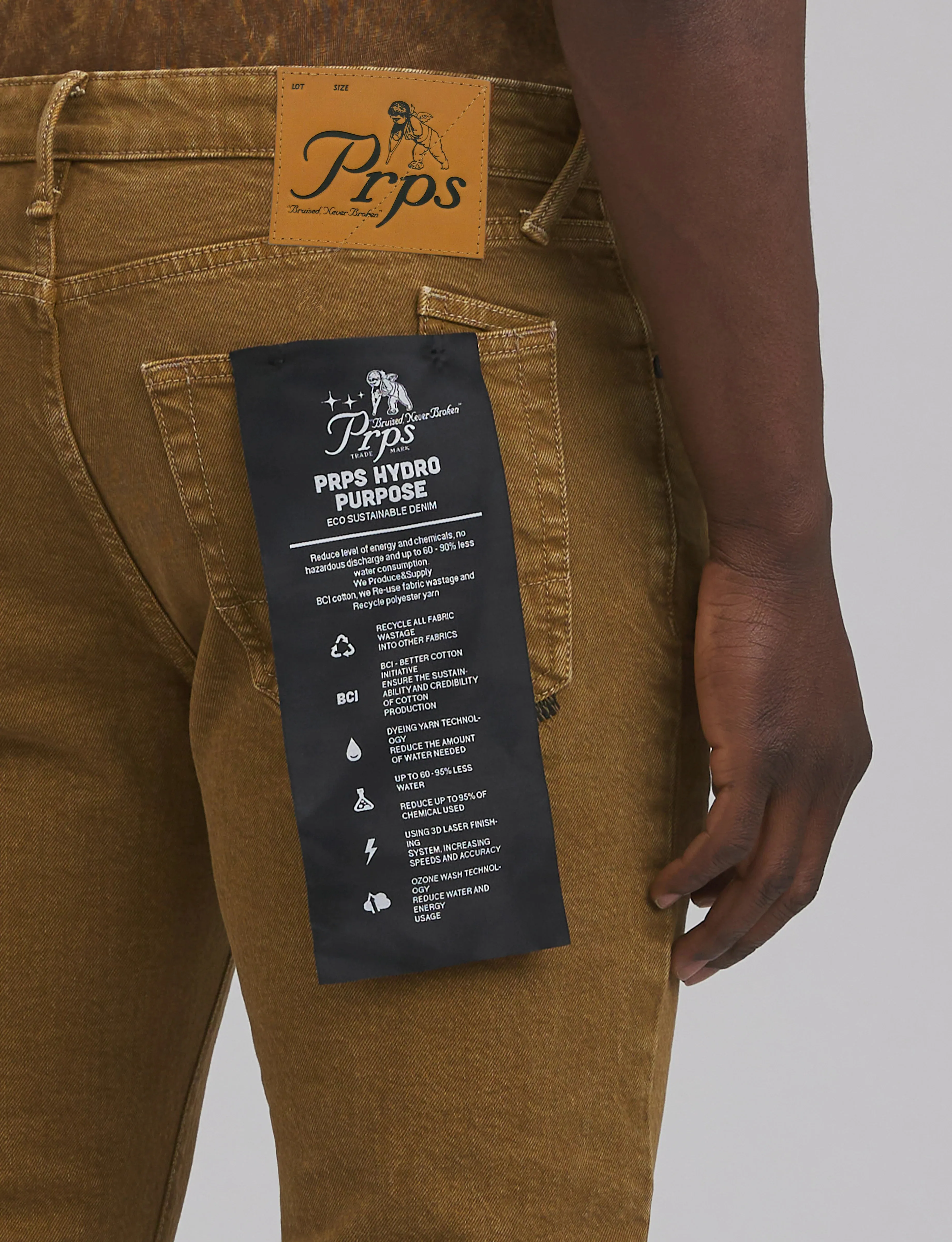 PRPS Tobacco Le Sabre Stretch Jeans