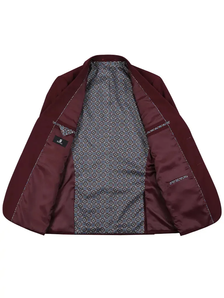 RENOIR | Slim Fit Suit | Burgundy 201-8SL